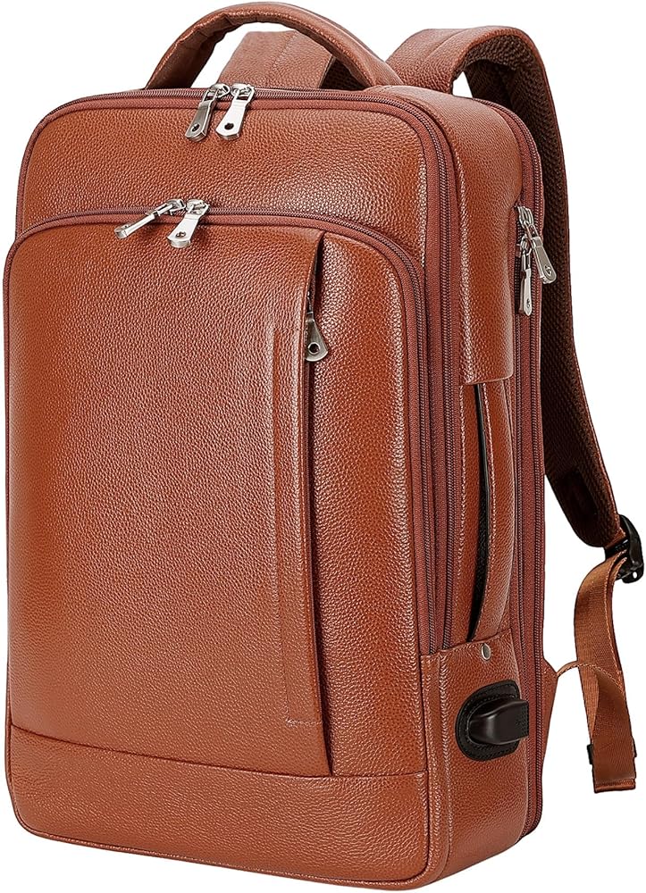 [TIDING] ビジネスリュック 本革 　多機能 2WAY USB充電ポート Amazon.co.jp: [TIDING] ビジネスリュック メンズ 本革 通勤 出張 USB